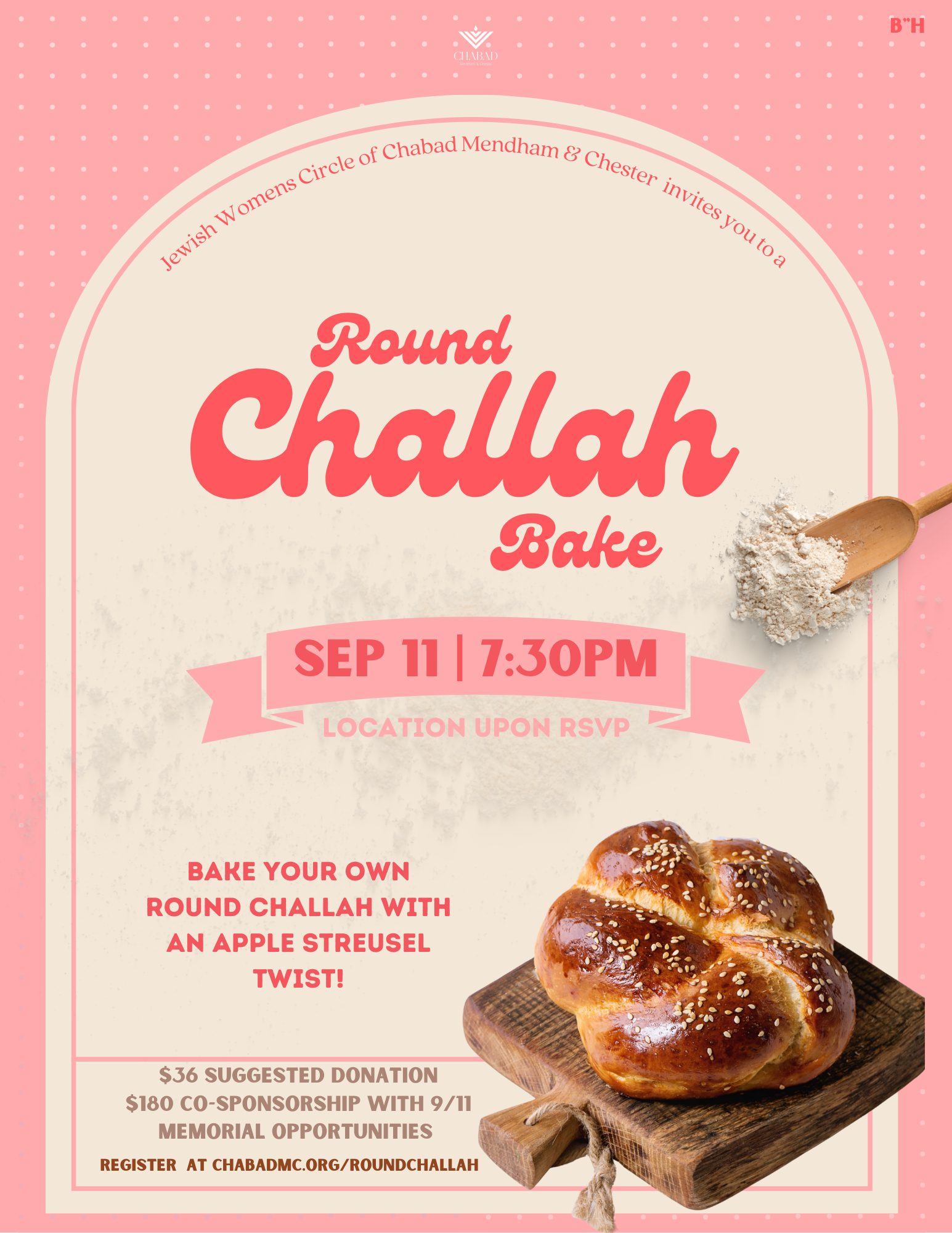Round Challah Bake Flyer